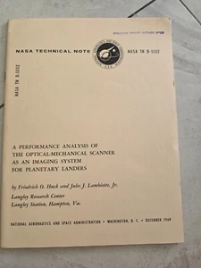Genuine NASA Apollo Program Era Technical Report - Imaging For Planetary Landers - Picture 1 of 7