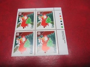 CANADA Unitrade#1340 46c CHRISTMAS (Personages) UR INSCRIPTION BLOCK MNH - Picture 1 of 2