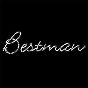 Diamonte Hotfix Boda Transferencia Estrás Motivo "Bestman" - Estilo 1 - Imagen 1 de 1