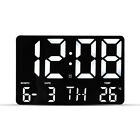 11.4" Home Large Big Jumbo Led Digital Wall Clock Calendar Day Temperature Alarm
