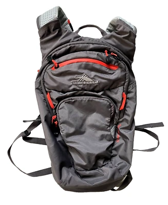 HIGH SIERRA Gray/Red CRAGIN HYDRATION BACKPACK Hiking Travel Running Gym Bag - Image 1 of 4