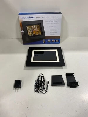 SimplySmart Home - PhotoShare Friends and Family Smart Frame 8" - Black - Image 1 of 3