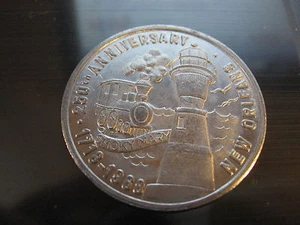pontchartrain beach 1968 new orleans mardi gras doubloon alum train vintage  - Picture 1 of 2
