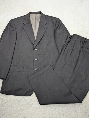 Traje Tallia Uomo Para Hombre 44R 38x28 Marrón Verde Lana De Colección 2 Piezas Hecho en Unión EE. UU. Foto 1 de 4