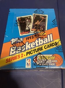 1992-93 Topps Baloncesto Serie 2 BBCE FASC Paquete de Rack Sin Abrir Caja Shaq RC Dorado - Imagen 1 de 3