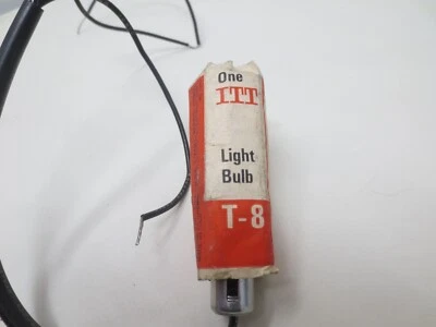 ITT T-8 LIGHT BULB + LEECRAFT 75W 125V CORD AND LAMP BASE - Image 1 of 4