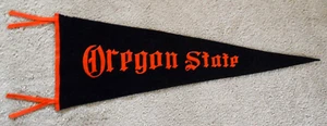 orig. 1930's-40's Oregon State College PENNANT 29x11 Ornate Stitched-On Letters - Picture 1 of 4