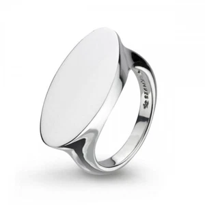 Kit Heath Sterling Silver 925 Signed Signet Heirloom Curve Ring Sz 8 NOS 9g - Picture 1 of 6