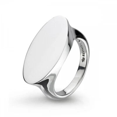 Kit Heath Sterling Silver 925 Signed Signet Heirloom Curve Ring Sz 8 NOS 9g - Image 1 of 4