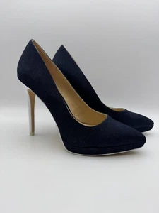 BNWOB Jessica Simpson Heels, Denim & White, Size 7 - Picture 1 of 5