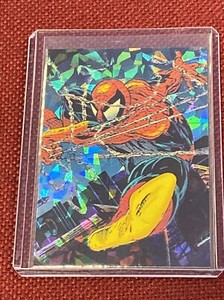 SPIDER-MAN 1992 TODD MCFARLANE ERA PRISM INSERT CARD #P-4 Red & BLUE NICE! RARE