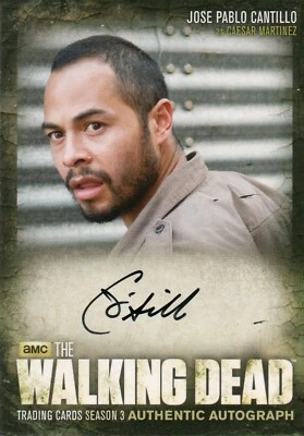 The Walking Dead Season 3, Jose Pablo Cantillo (Caesar) Autograph Card A17 - Image 1 of 2