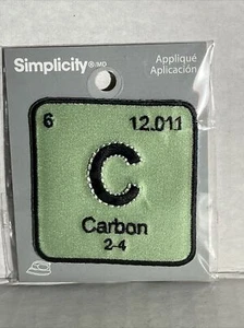 Science C  Carbon Iron On Embroidered Applique Simplicity 2” X 2” New - Picture 1 of 1
