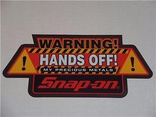 Snap-On Tools 'WARNING! HANDS OFF!' Sticker / Decal NEW