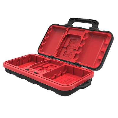 Memory Card Storage Case Box Waterproof for 2 Camera Battery & SD CF XQD TF 14 - Image 1 of 4