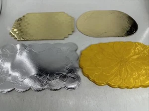 Four Sets Of Placemats, Metallic Gold, Silver And Vintage Yellow  - Picture 1 of 5