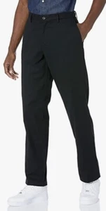 Essentials Men's Classic-Fit Wrinkle-Resistant Flat-Front Chino Pant, True Black - Picture 1 of 6
