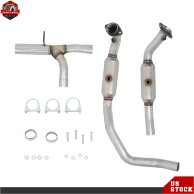 Y Pipe Catalytic Converter Set For 2009-2014 Ford E150 E250 E350 Super Duty 5.4L - Image 1 of 4