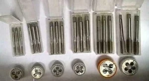 NEW HSS TAP DIE SET BSF 3/16" TO 1/2" - 6 SIZES - BRITISH STANDARD FINE HSS SET - Picture 1 of 4