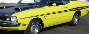 "Dodge Demon 1972 1972 kit de rayas laterales 71 72 Mopar ""negro mate" - Imagen 1 de 1
