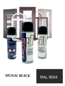 PVC Aerosol Sprühfarbe SIGNAL SCHWARZ 9004 Fenster Tür Kunststoff Verkleidung Renovieren - Bild 1 von 10