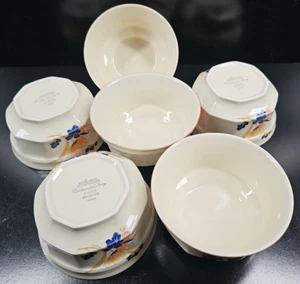6 Mikasa Majestic Fruit Dessert Bowls Set Vintage Floral Dining Dishes Retro Lot - Picture 1 of 24