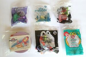 Lot Of 6 McDonalds Happy Meal Toys & Burger King Toy UNOPENED- SNOOPY, SpongeBob