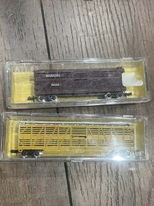 Atlas #3526 N scale “Wabash" stock car Rd. #15258 & #3543 Livestock Dispatch - Picture 1 of 4