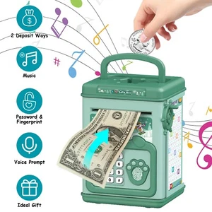 Electronic Money Cash Coin Password Piggy Bank Safe Box Kids Money Saving Box - Picture 1 of 14