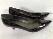 Stuart Weitzman Brown Tortoise Shell Pattern Patent Leather Stiletto Pumps 9.5M