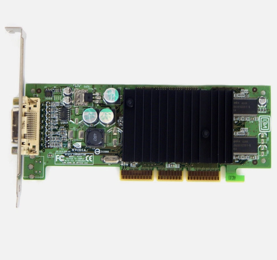 Dell nVidia Quadro Quadro4 NVS 280 NVS280 DMS59 AGP Dual Video Card J0880 0J0880 - Image 1 of 2