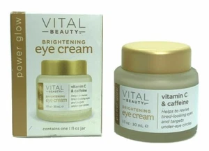 Vital Beauty crema occhi schiarente anti-età Power Glow vitamina C caffeina 1 oz - Foto 1 di 3