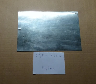 Blech, Zinkblech ? Stärke 0,3 mm, ca. 22,5 x 15cm x 0,3 mm - Bild 1 von 2