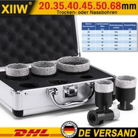 6X M14 Diamantbohrkrone Fliesenbohrer Diamantbohrer 20-68mm für Winkelschleifer