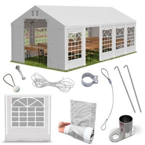 3x10 Partyzelt Bierzelt Unterstand Gartenzelt Festzelt Pavillon NEU PVC S weiß - Bild 1 von 4