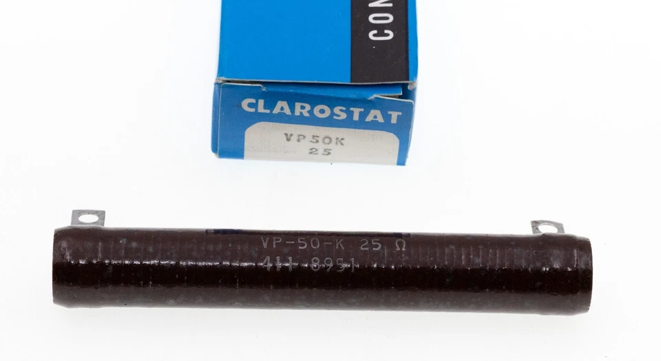 CLAROSTAT VP-50-K  25 Ohm 50 Watt Power Resistor, NIB - Image 1 of 1