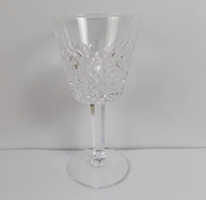 Waterford Alana Crystal Claret Wine Glass Goblet Cut Diamonds Signed 5 7/8" Tall - Picture 1 of 4