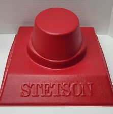 Vintage Stetson Cowboy Hat Store Display Red Molded Plastic Stand