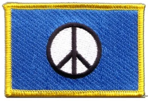 Peace-Symbol Aufnäher Flaggen Fahnen Patch Aufbügler 8x6cm - Picture 1 of 1