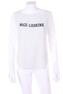 SPRINGFIELD Longsleeve-Shirt Dots M white - Bild 1 von 3