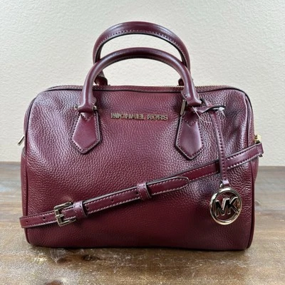 NWT Michael Kors Bedford Large Duffle Satchel Merlot Color Hold Hardware $398 - Image 1 of 4