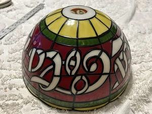 Vintage Coca-Cola Tiffany Stil Kunststoff Buntglas Stehlampe Schirm Coke - Bild 1 von 18