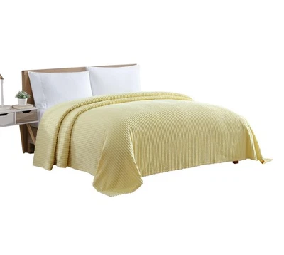 Colcha Beatrice Home Fashions Channel Chenille, King, Amarilla Foto 1 de 4