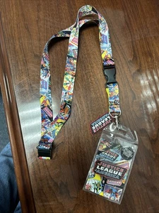 Justice League Comics Lanyard ID Badge Holder DC Keychain Official Licensed - Picture 1 of 4