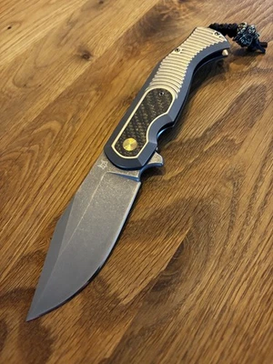 Fox Eastwood Tiger by Gudy Van Poppel Titan CF Klappmesser Folder EDC Flipper - Bild 1 von 4