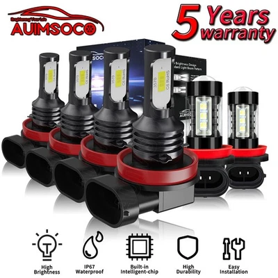 For Nissan Sentra 2013-2021 Hi/Lo Fog Beam LED Headlight Kit Bulbs Super Bright - Image 1 of 4