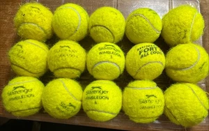 15 USED TENNIS BALLS Dogs Balls Branded Quality Balls Mostly Slazenger Dog Balls - Picture 1 of 1