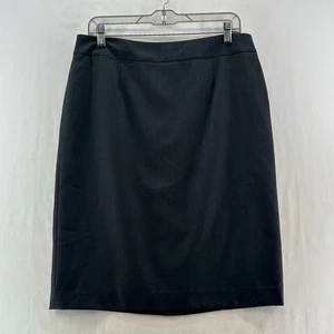 Calvin Klein Skirt Size 12 Pencil Straight Knee Length Back Vent Dark Gray - Picture 1 of 11