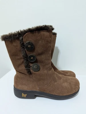 Botas Alegria Nanook Cuero Marrón Piel Sintética Forradas Gamuza Para Mujer Botón 40 Foto 1 de 4