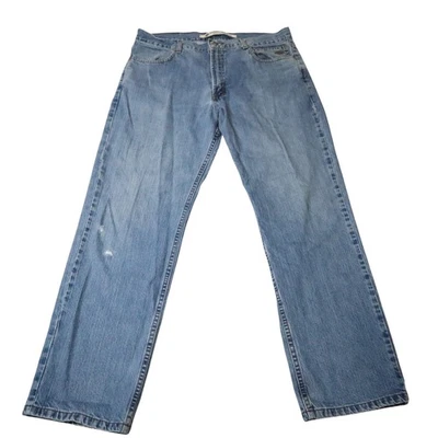 Jeans masculino vintage 2005 Harley Davidson 36x30 perna reta jeans grunge motociclista Y2K - Imagem 1 de 4